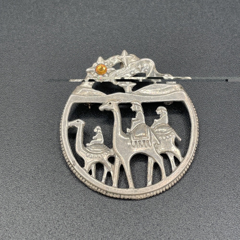 Shube's Manufacturing Inc. Marked Sterling  Dollar Sign $ Epiphany Brooch 11.06g